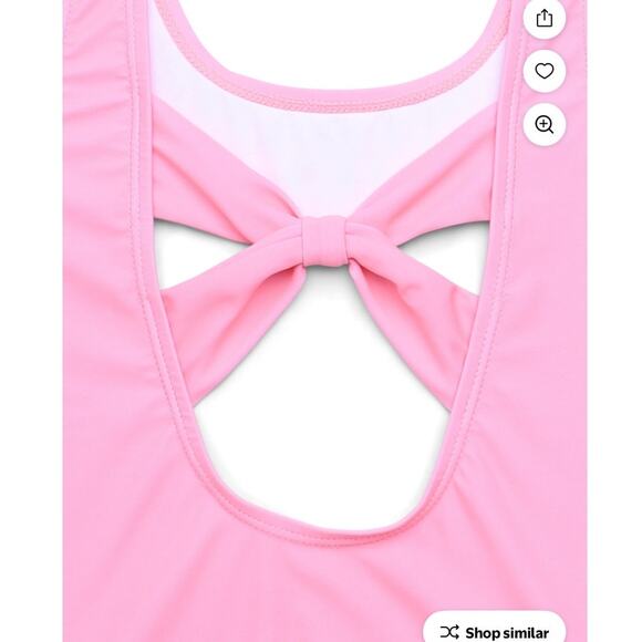 Def Leopard Girls Pink One-Piece Swimsuit, Size XS (4/5) NEW - Picture 3 of 3